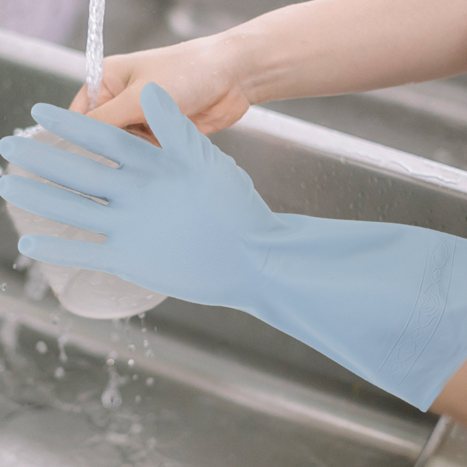 3Pairs Waterproof Rubber Kitch - Dish Glove Rubber 评论和价格