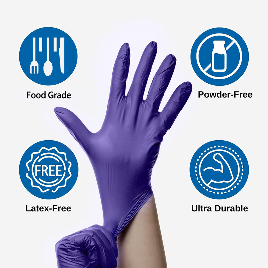 200PCS Nitrile Gloves Disposab - Exam Glove Nitrile 评论和价格