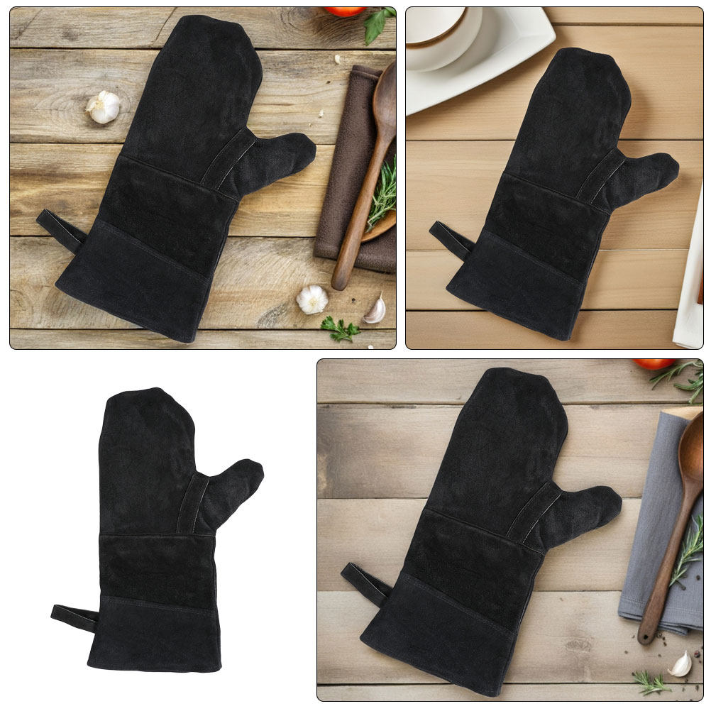 3Pcs Heat Resistant Black Oven - Heat Resistant Glove 评论和价格