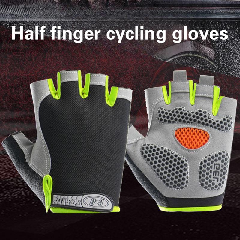 Hot Half Finger Cycling Gloves - Fingerless Glove Knit 评论和价格