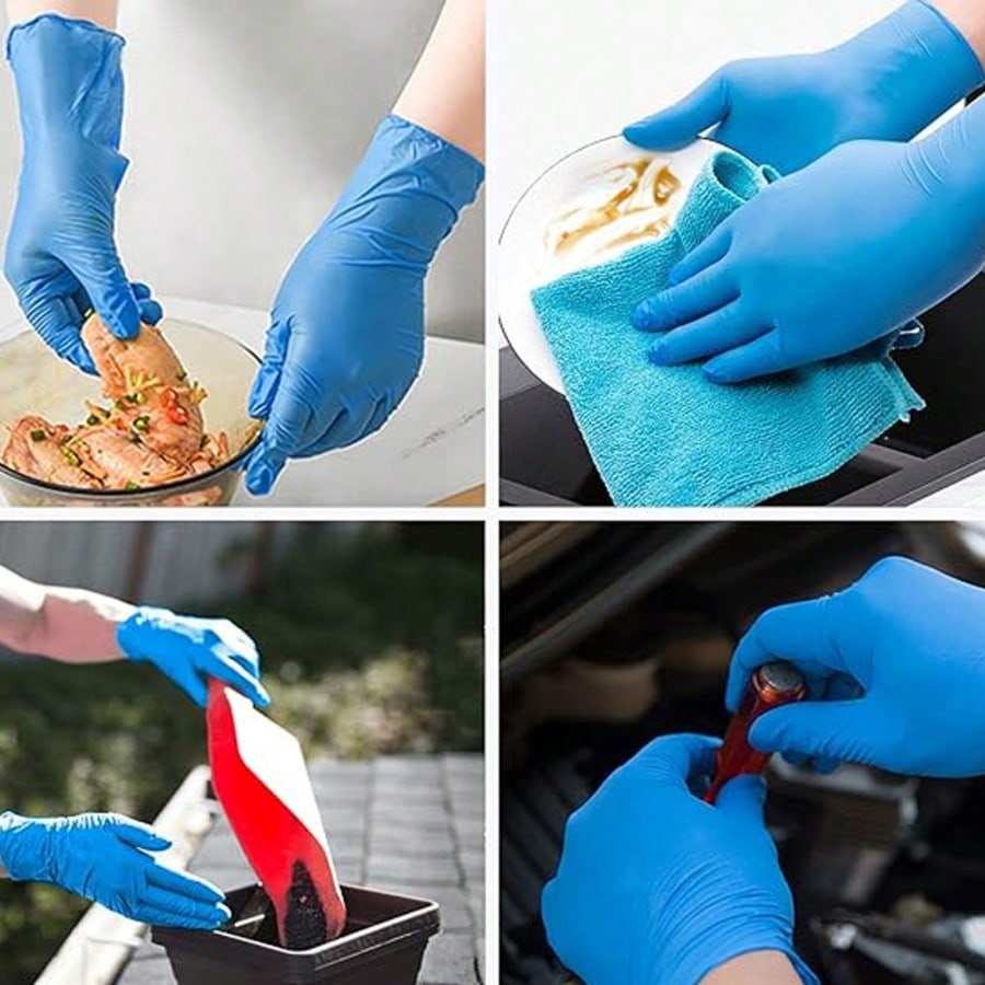 100pcs Heavy Duty Nitrile Disp - Rubber Glove Cleaning 评论和价格