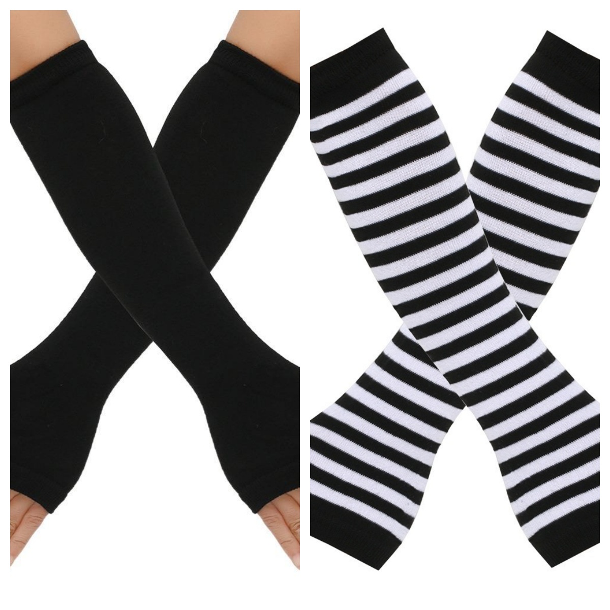 2pairs Warmer Knitted Long Fin - Fingerless Glove Knit 评论和价格