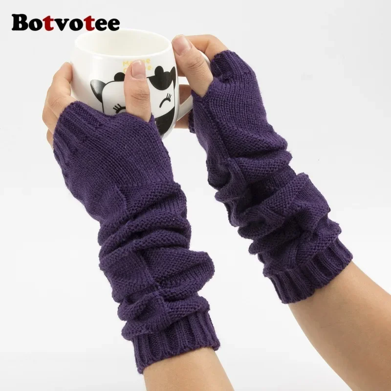 Botvotee Y2k Chunky Knit Arm W - Fingerless Glove Knit 评论和价格